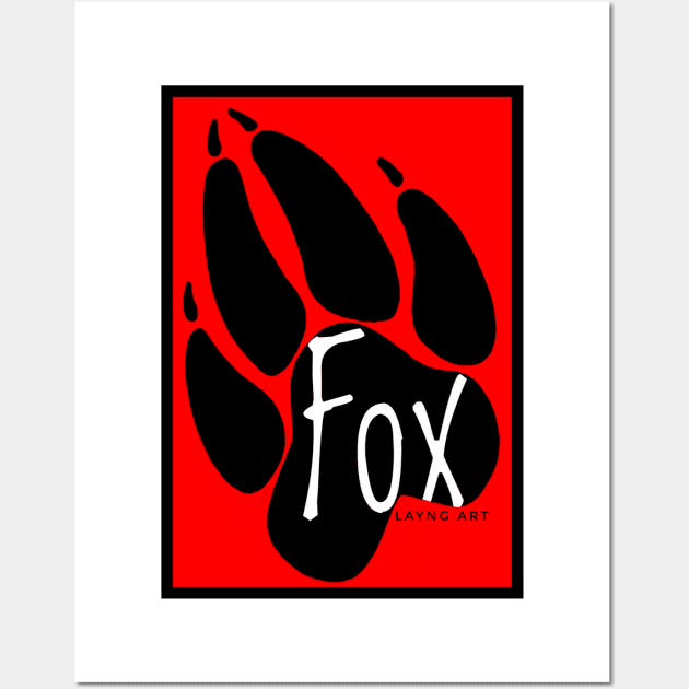 Fox Layng Art Logo Red/White Wall Art by Fox Layng Art